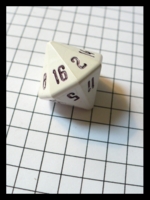 Dice : Dice - 16D - White Precision With Black Numerals